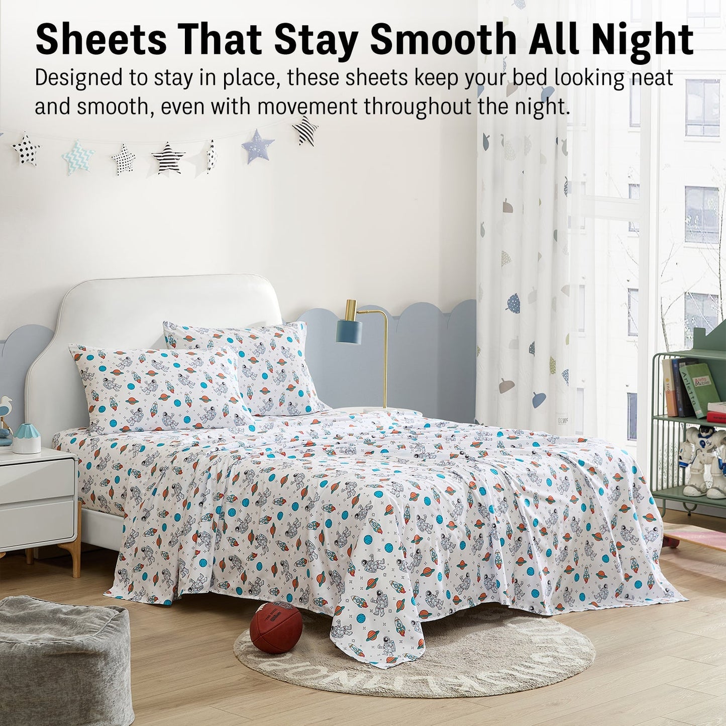 Astronaut Space Man UFO Kids Boys Bed Sheets