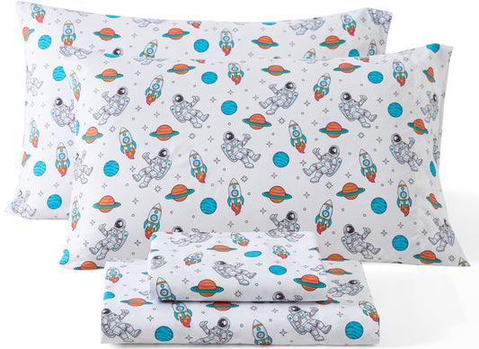 Astronaut Space Man UFO Kids Boys Bed Sheets