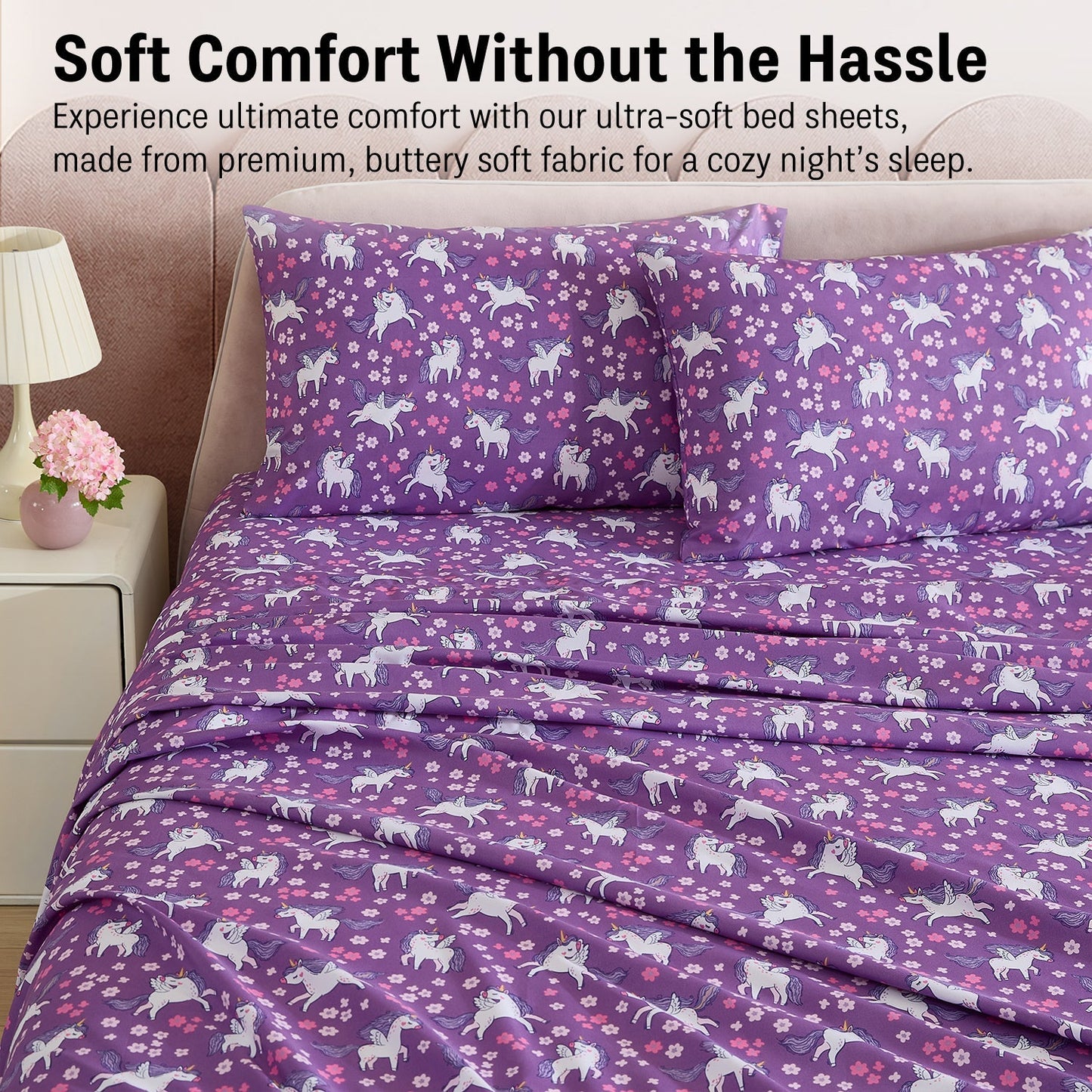 Unicorn Girls Kids Bed Sheets
