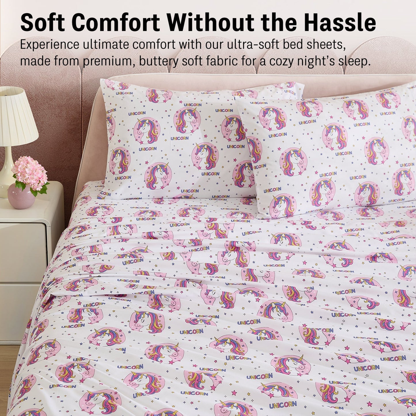 Unicorn Girls Kids Bed Sheets