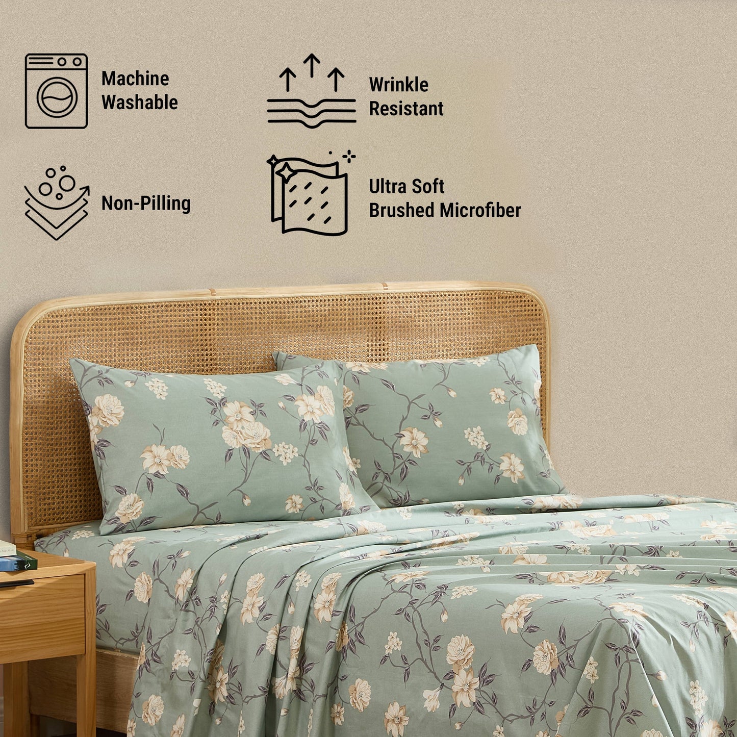 Vintage Green Bed Sheets