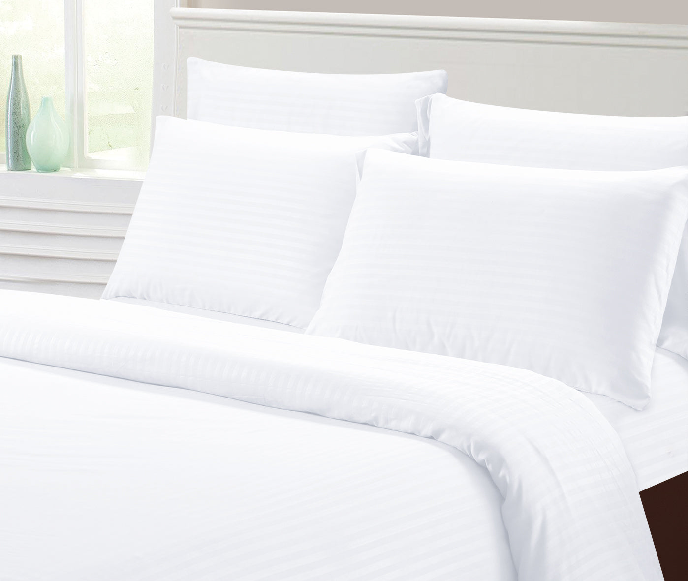 Hotel Collection 1800 Super Soft & Wrinkle Free Luxurious Stripe (4-6) Piece Sheet Set