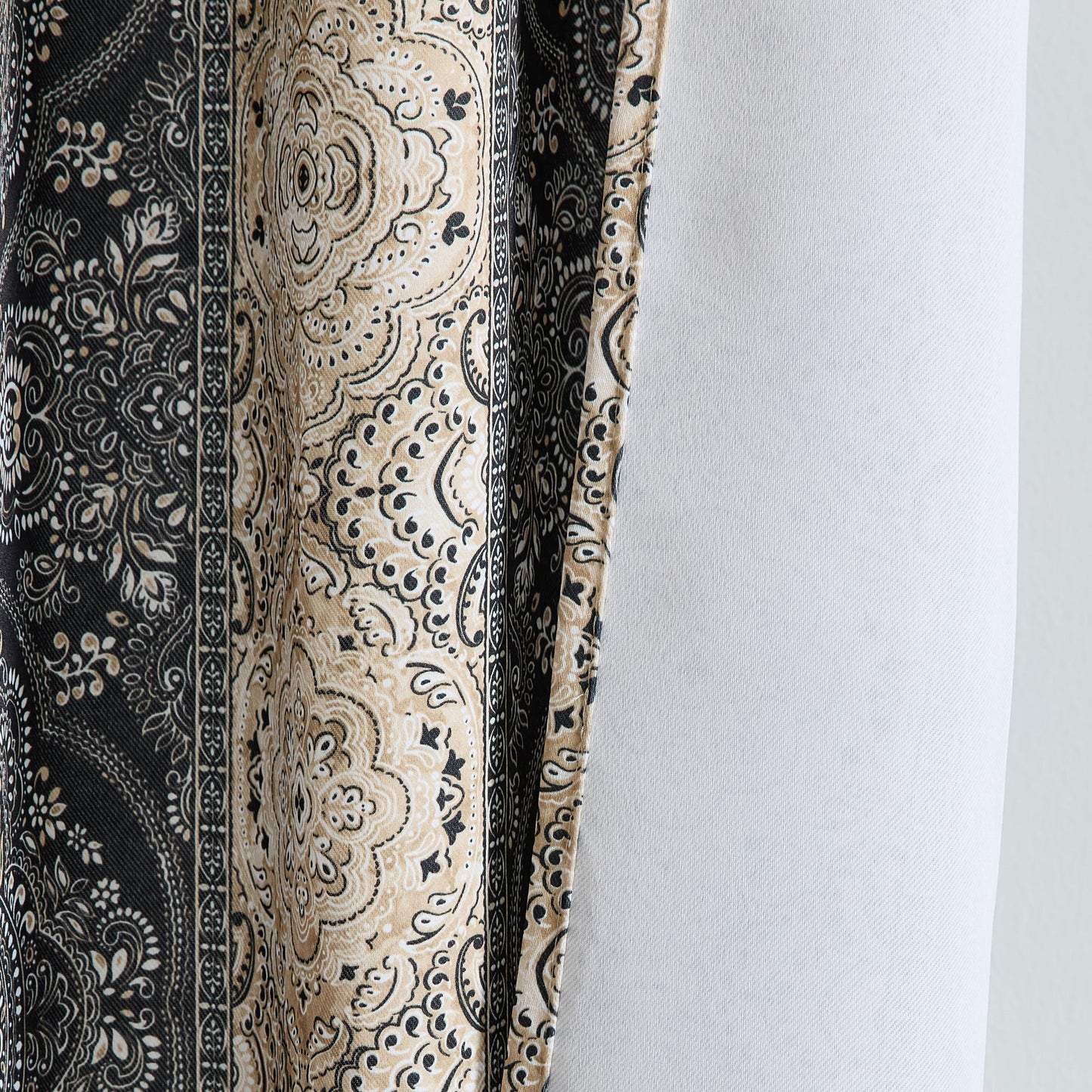 William Boho Damask Striped Room Darkening Curtains - Set of 2