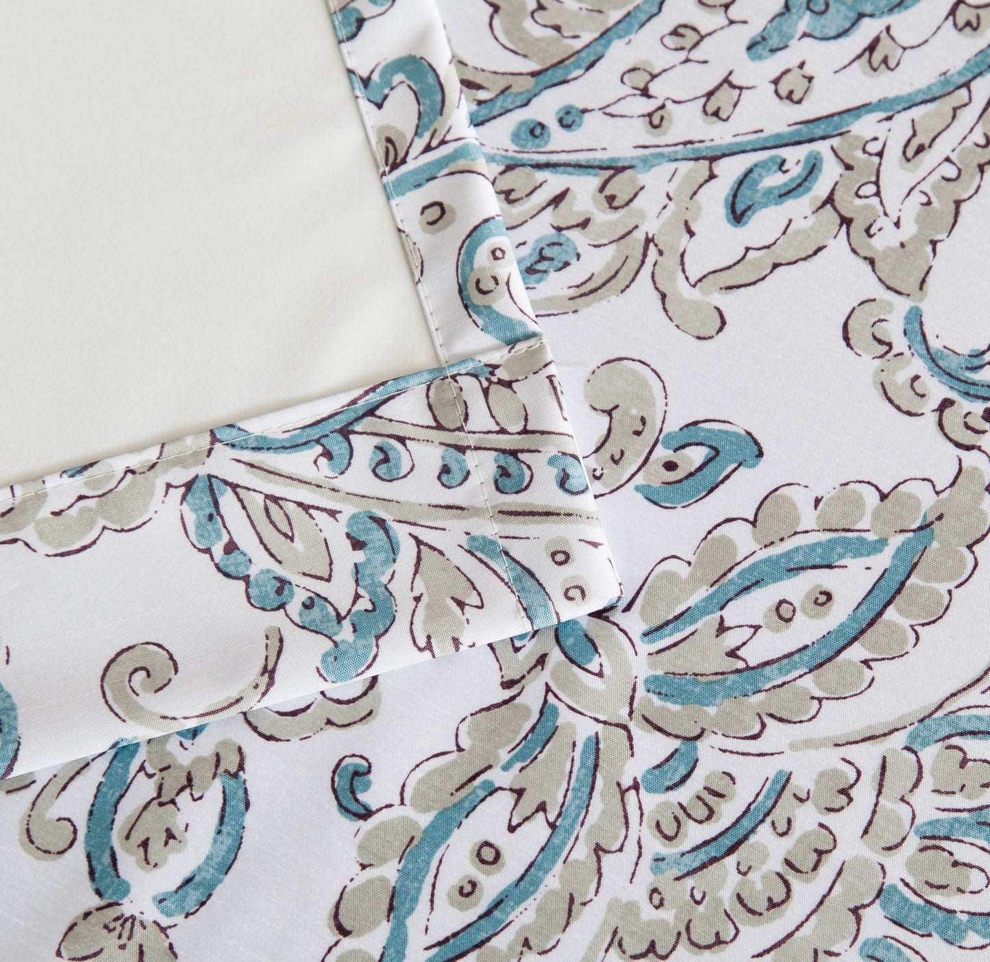 Amalfi Paisley Floral 100% Blackout Grommet Curtain Panels