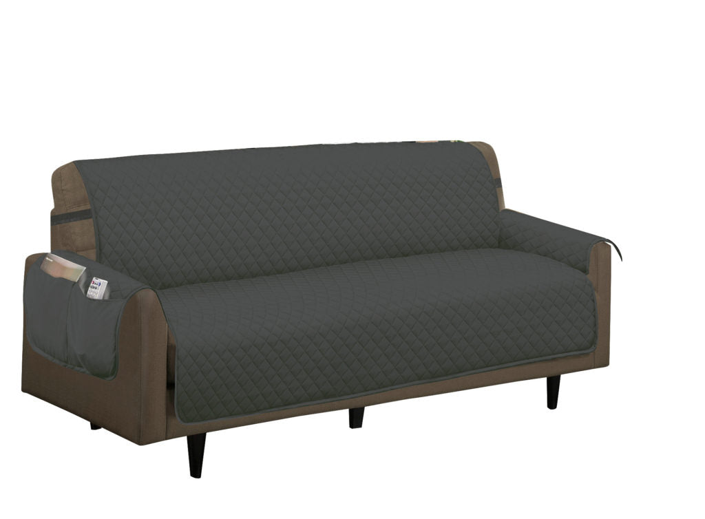 Quilted Slip-Cover Furniture Protector - Sofa, Grey image