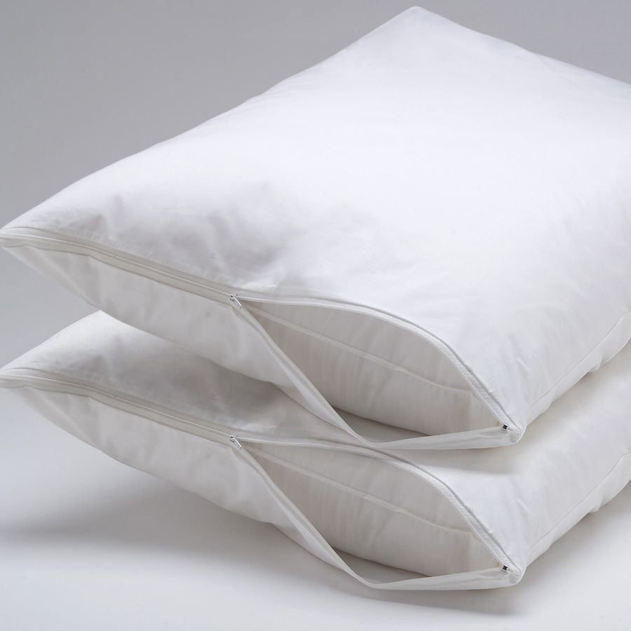 Set of 2 Ultra Soft Hypoallergenic Allergy Barrier 100% Waterproof Zipper Pillow Protector image 0