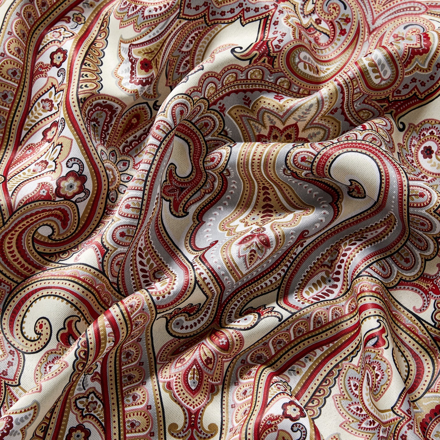 Paris Paisley Floral Room Darkening Grommet Curtain Panels